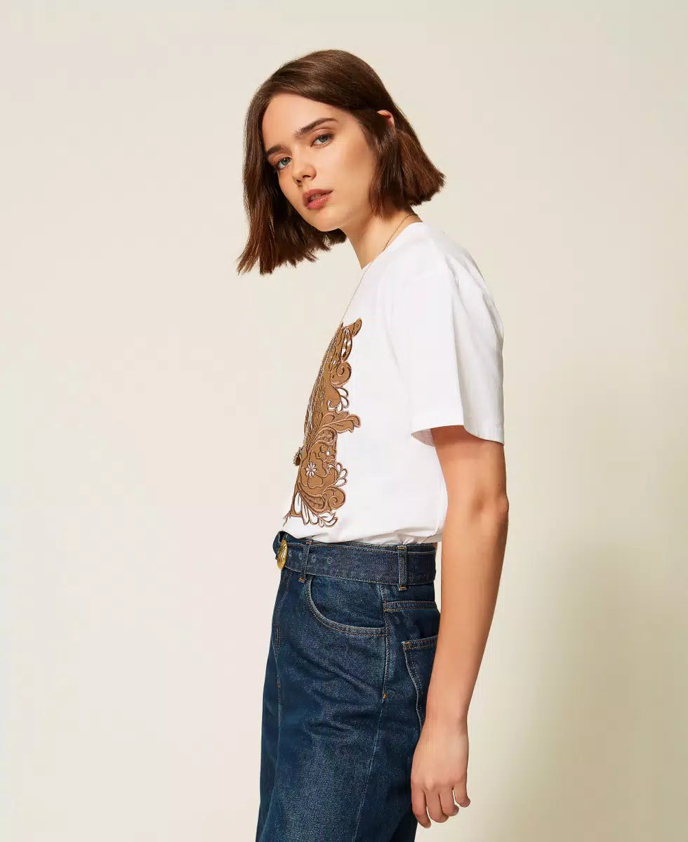 T-SHIRT ΜΕ ΚΕΝΤΗΜΑ PATCH TWINSET