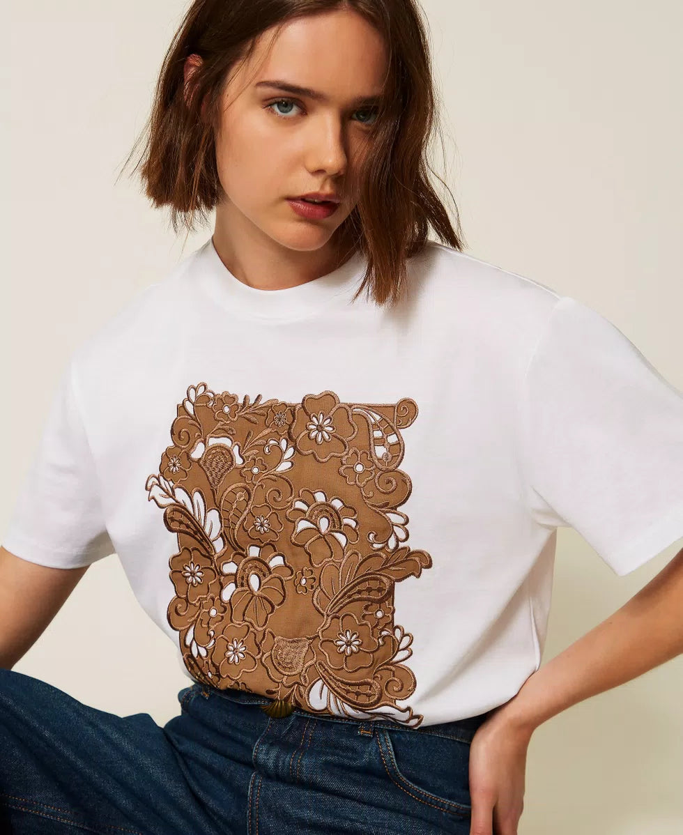 T-SHIRT ΜΕ ΚΕΝΤΗΜΑ PATCH TWINSET