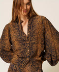 ΠΟΥΚΑΜΙΣΟ CREPE DE CHINE ΜΕ ΤΥΠΩΜΑ PYTHON TWINSET