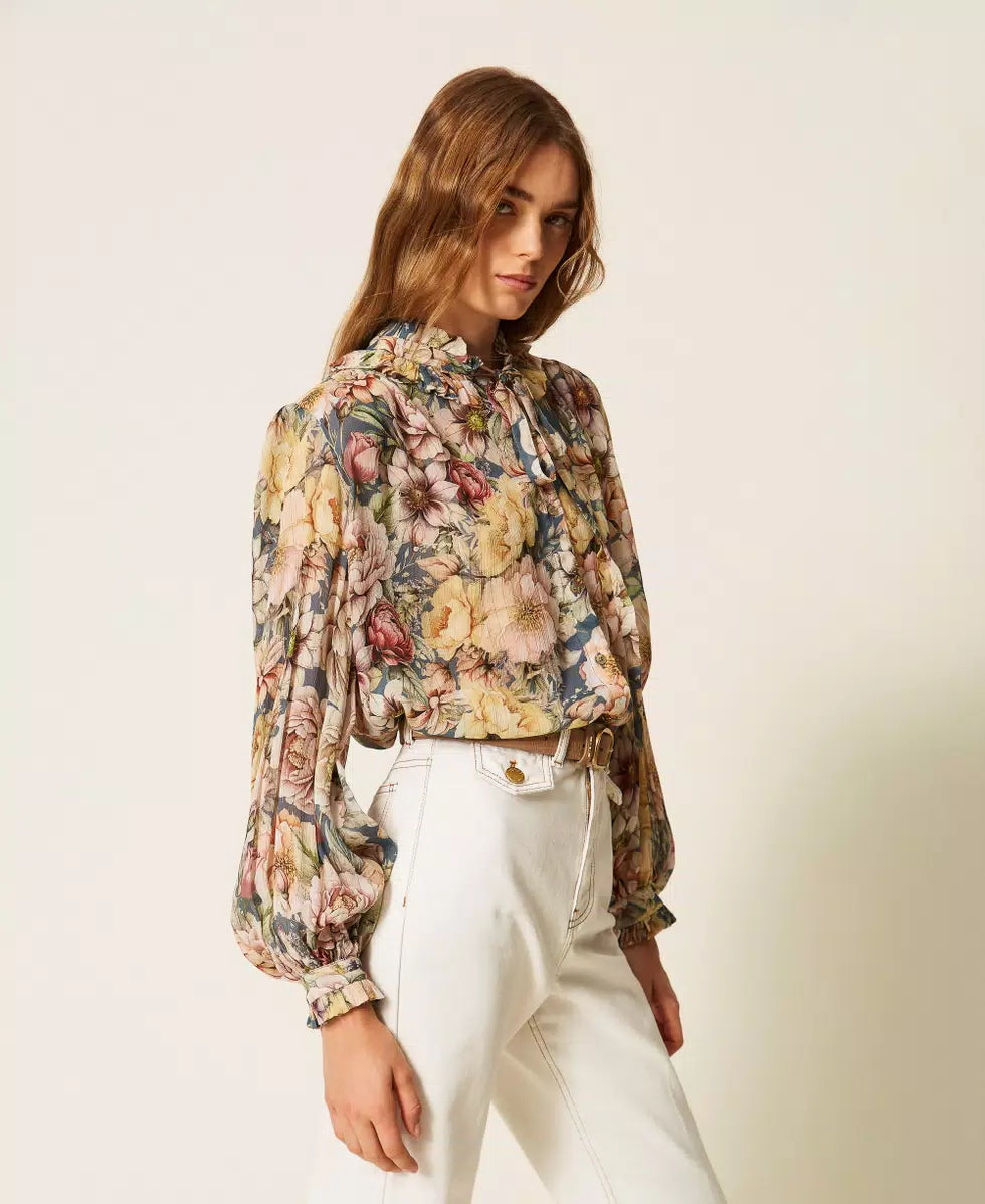 ΕΜΠΡΙΜΕ FLORAL ΠΟΥΚΑΜΙΣΟ TWINSET