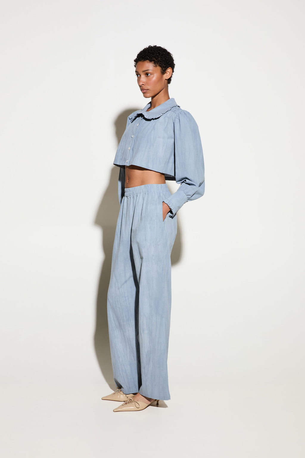 ΠΑΝΤΕΛΟΝΙ (DUSTY GREY BLUE) MILKWHITE