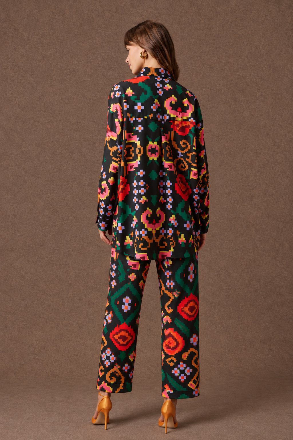 'BENNA' OVERSIZED ΠΟΥΚΑΜΙΣΟ ΜΕ PIXEL PRINTOUSH MAMOUSH