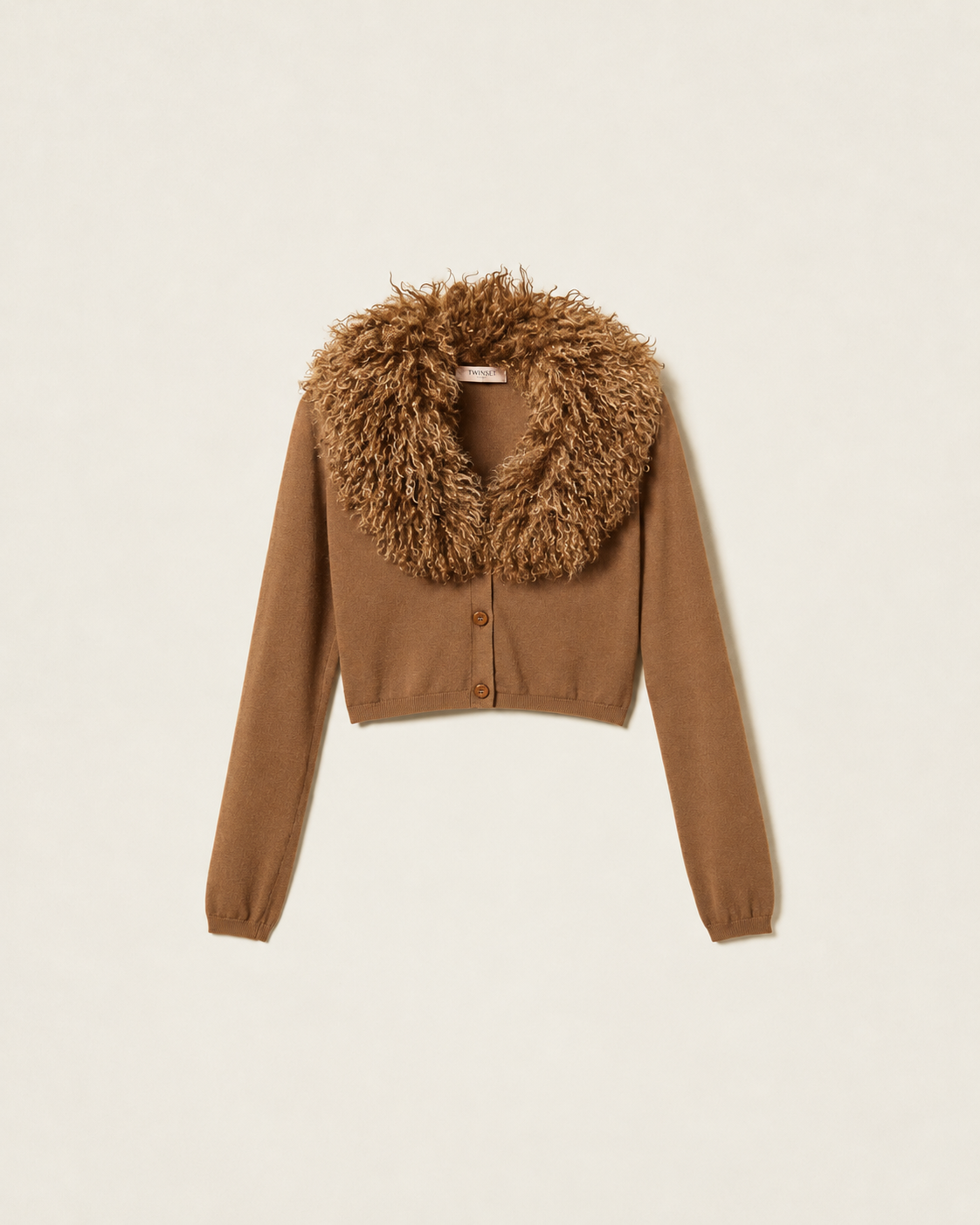ΚΟΝΤΗ ΖΑΚΕΤΑ ΜΕ FAUX FUR TWINSET