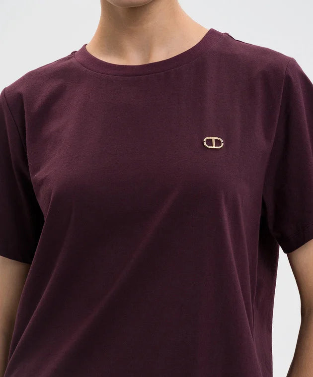 T-SHIRT ΜΕ ΠΛΑΚΑ ΣΤΡΑΣ ΟΒΑΛ Τ TWINSET