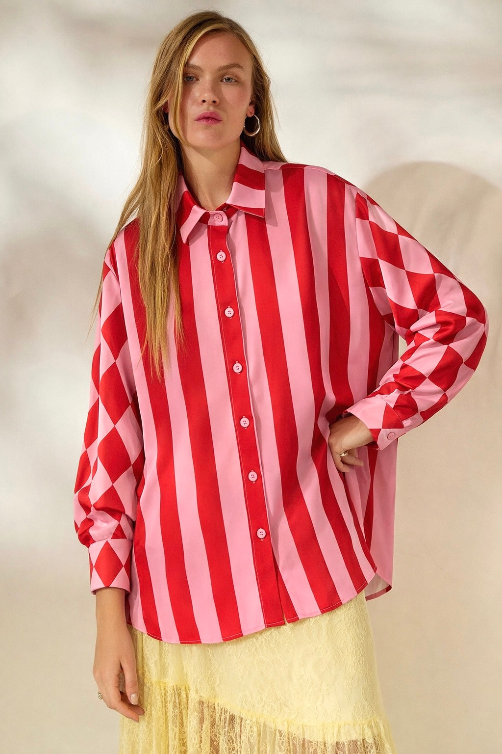 ‘CASEY’ ΡΙΓΕ ΠΟΥΚΑΜΙΣΟ (RED/PINK) MAMOUSH