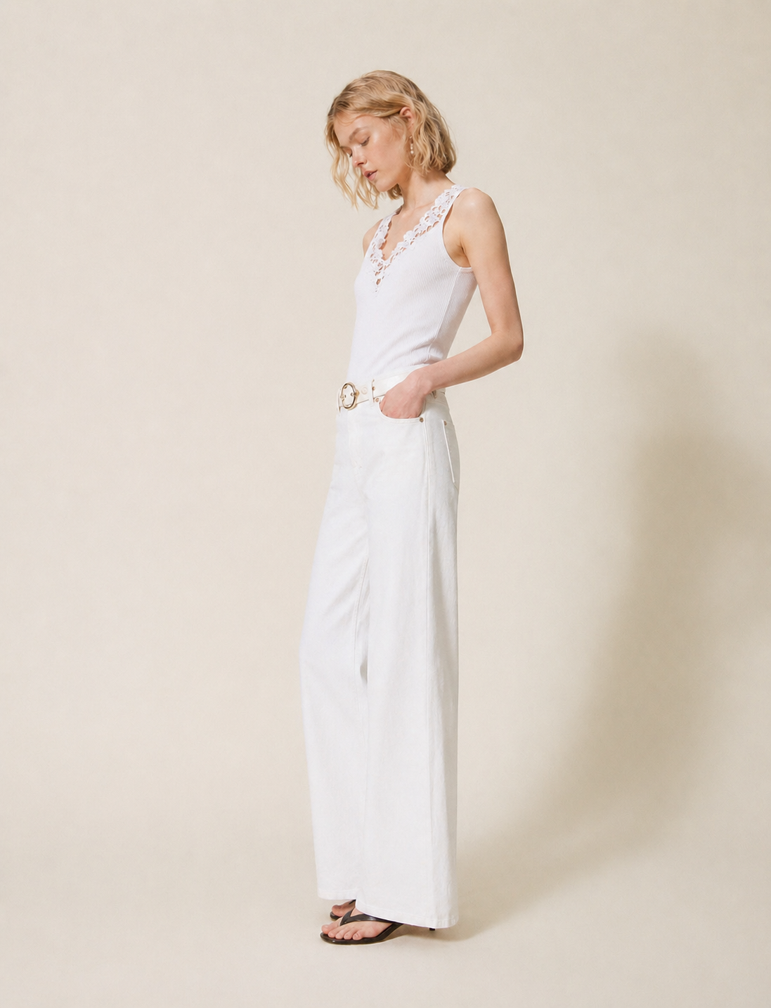 ΤΖΙΝ ΠΑΝΤΕΛOΝΙ ΜΕ ΖΩΝΗ TWINSET