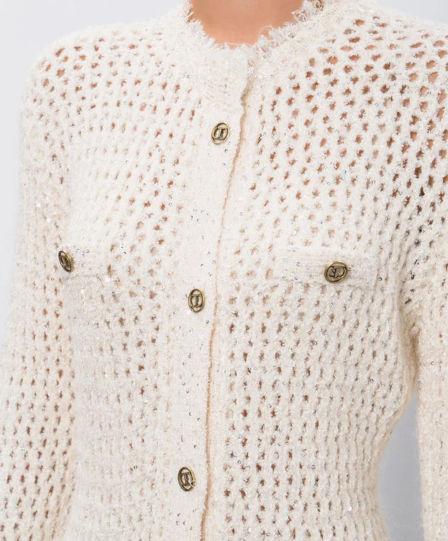 ΖΑΚΑΡ ΠΛΕΚΤΟ ΦΟΡΕΜΑ ΜΕ ΜΙΚΡΕΣ ΠΑΓΙΕΤΕΣ TWINSET