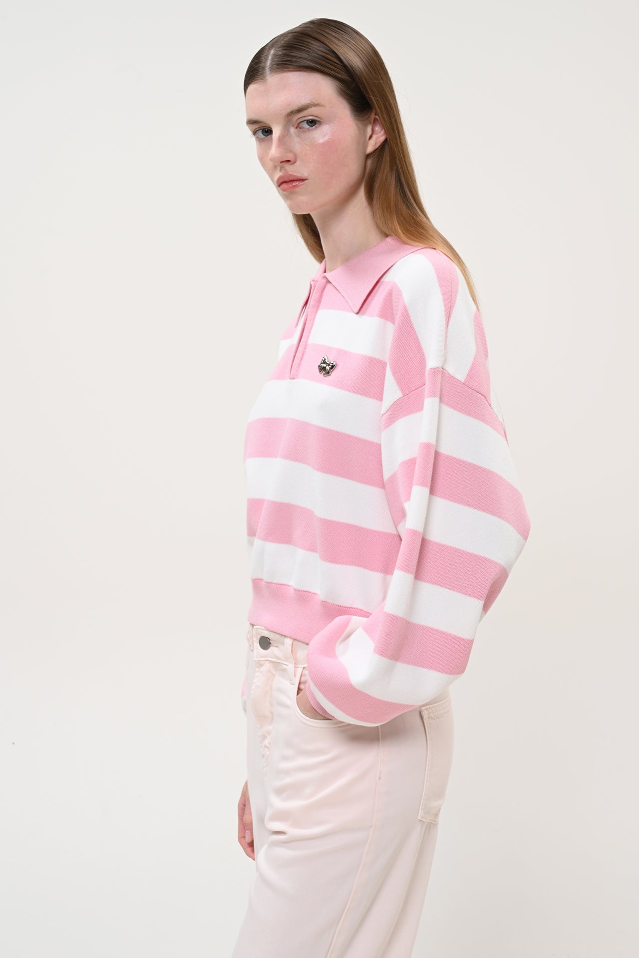 ΡΙΓΕ ΜΠΛΟΥΖΑ (STRIPES PINK) BOOM