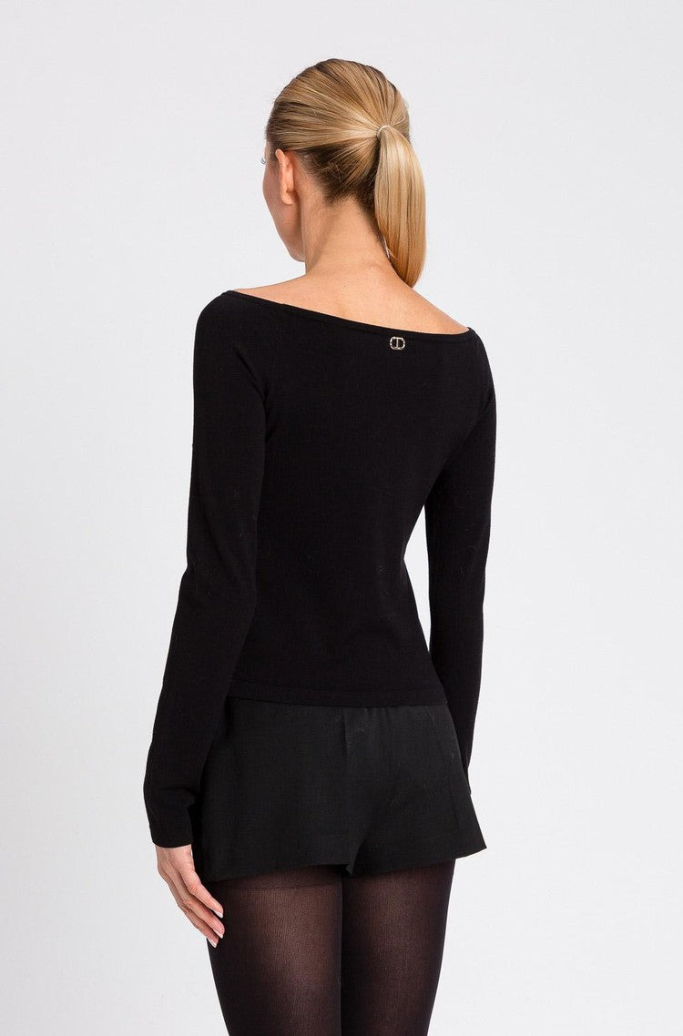 ΠΛΕΚΤΗ ΜΠΛΟΥΖΑ ΜΕ ΤΟΥΛΙ TWINSET MILANO