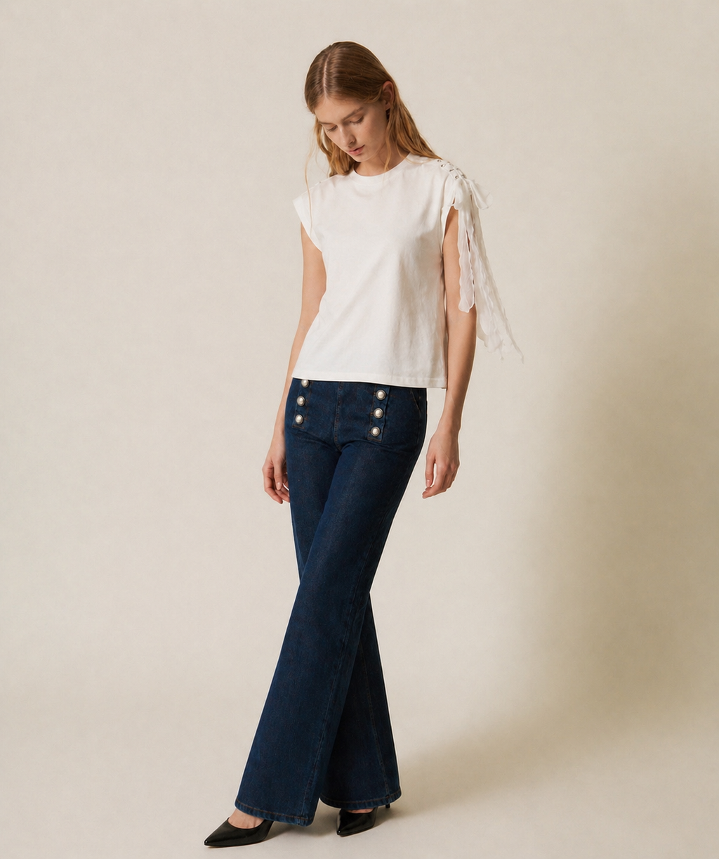 ΒΑΜΒΑΚΕΡΗ ΜΠΛΟΥΖΑ (WHITE) TWINSET