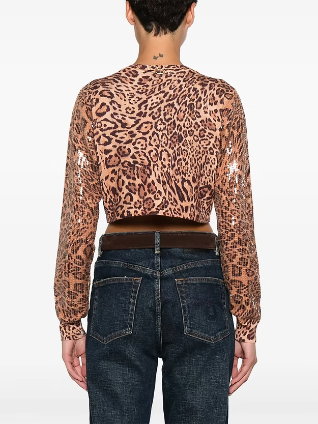 ΠΛΕΚΤΗ ΖΑΚΕΤΑ ΜΕ ΠΑΓΙΕΤΕΣ ANIMAL PRINT TWINSET