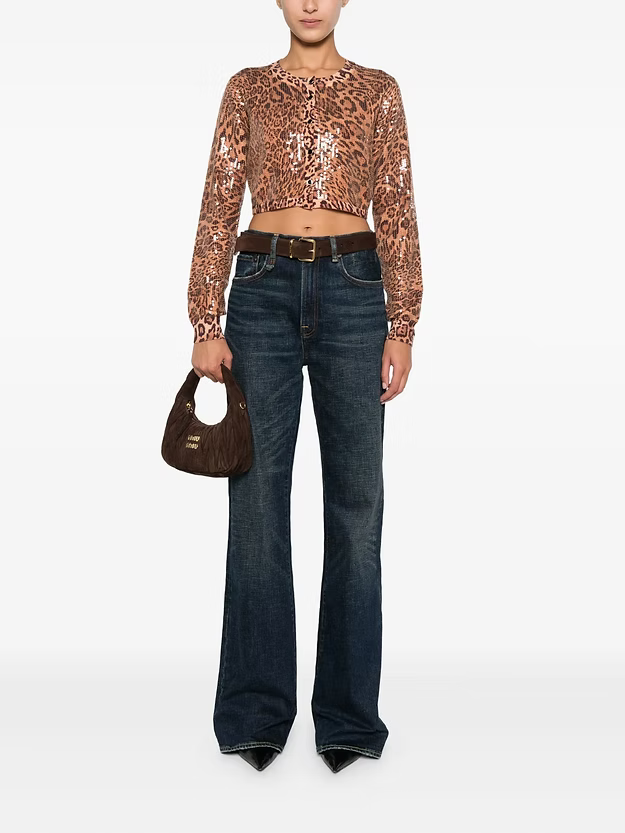 ΠΛΕΚΤΗ ΖΑΚΕΤΑ ΜΕ ΠΑΓΙΕΤΕΣ ANIMAL PRINT TWINSET