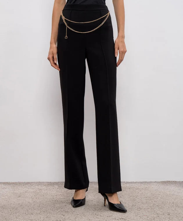 ΠΑΝΤΕΛΟΝΙ CADY ΚΡΕΠ ΜΕ ΖΩΝΗ ΑΛΥΣΙΔΑ TWINSET