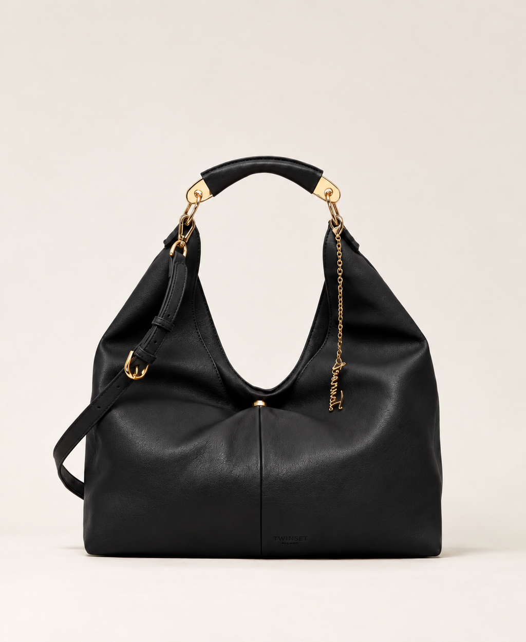 ΜΕΣΑΙΑ HOBO ΤΣΑΝΤΑ ΩΜΟΥ (BLACK) TWINSET