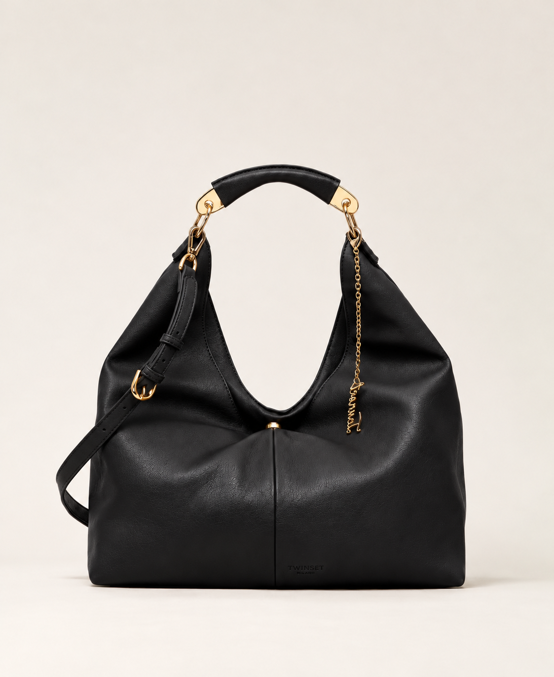 ΜΕΣΑΙΑ HOBO ΤΣΑΝΤΑ ΩΜΟΥ (BLACK) TWINSET