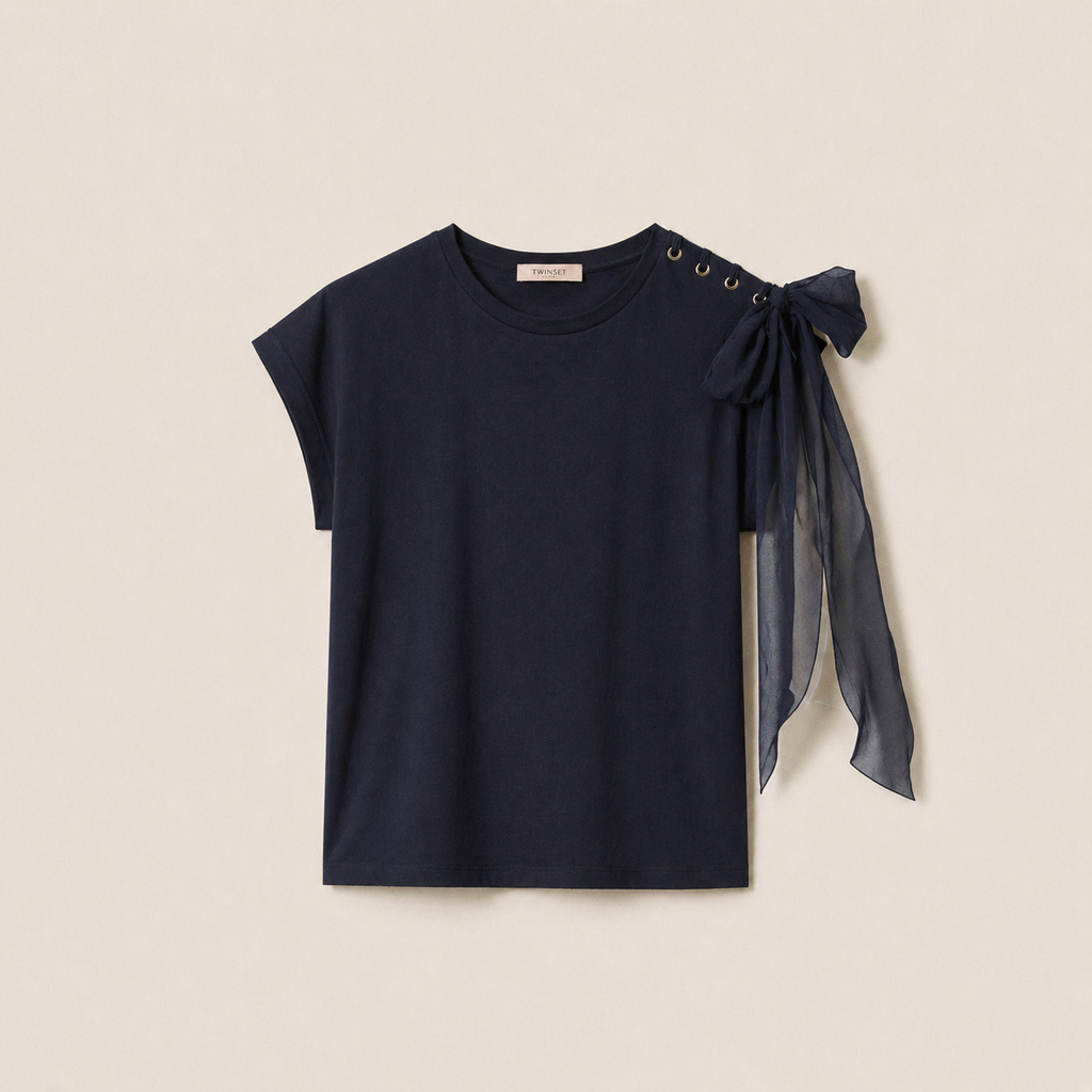 ΒΑΜΒΑΚΕΡΗ ΜΠΛΟΥΖΑ (BLUE) TWINSET