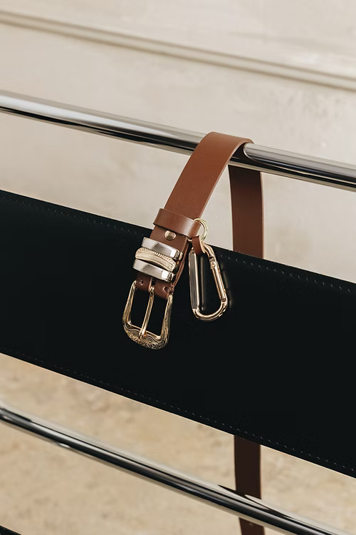 “LEAN ON ME” ΔΕΡΜΑΤΙΝΗ ΖΩΝΗ (BROWN) INDIVIDUAL