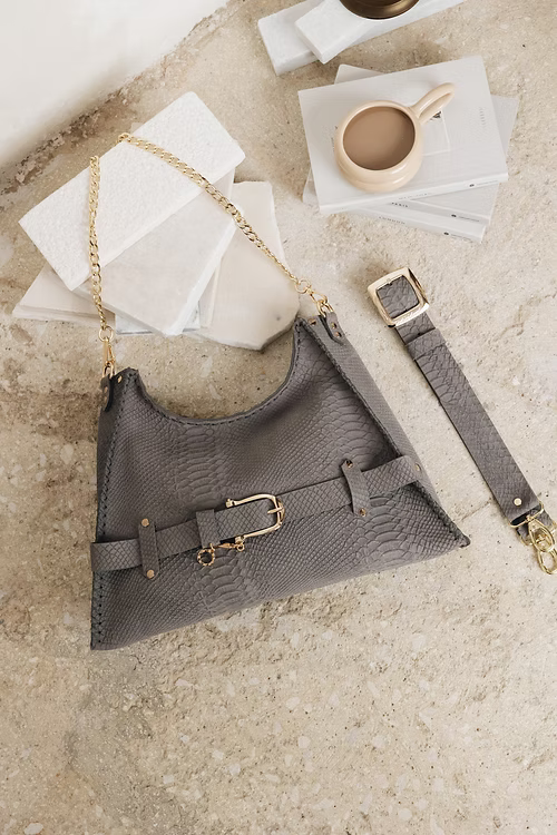 "TOGETHER IN ELECTRIC DREAMS” ΤΣΑΝΤΑ ΩΜΟΥ (GRAY SUEDE) INDIVIDUAL