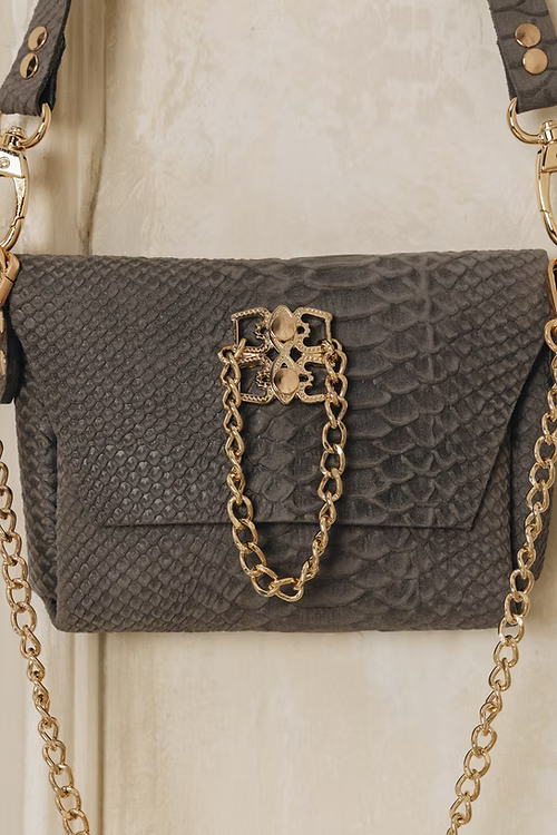 "DON'T STOP THE DANCE” MINI ΤΣΑΝΤΑ ΩΜΟΥ (GRAY SUEDE) INDIVIDUAL