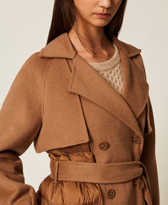 ΣΤΑΥΡΟΚΟΥΜΠΩΤΟ ΚΑΠΙΤΟΝΕ ΠΑΛΤΟ ΜΕ ΖΩΝΗ TWINSET MILANO