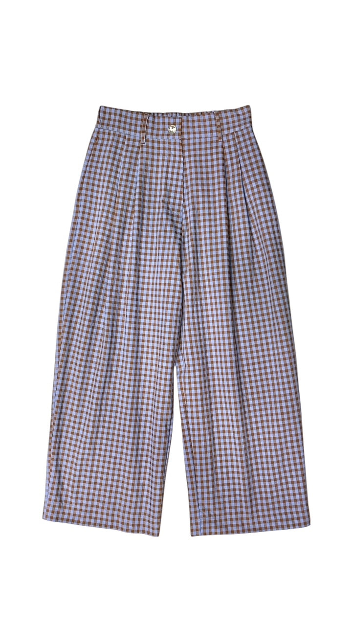 CLASSIC ΠΑΝΤΕΛΟΝΙ ΚΑΡΟ (BLUE BROWN VICHY) MILKWHITE