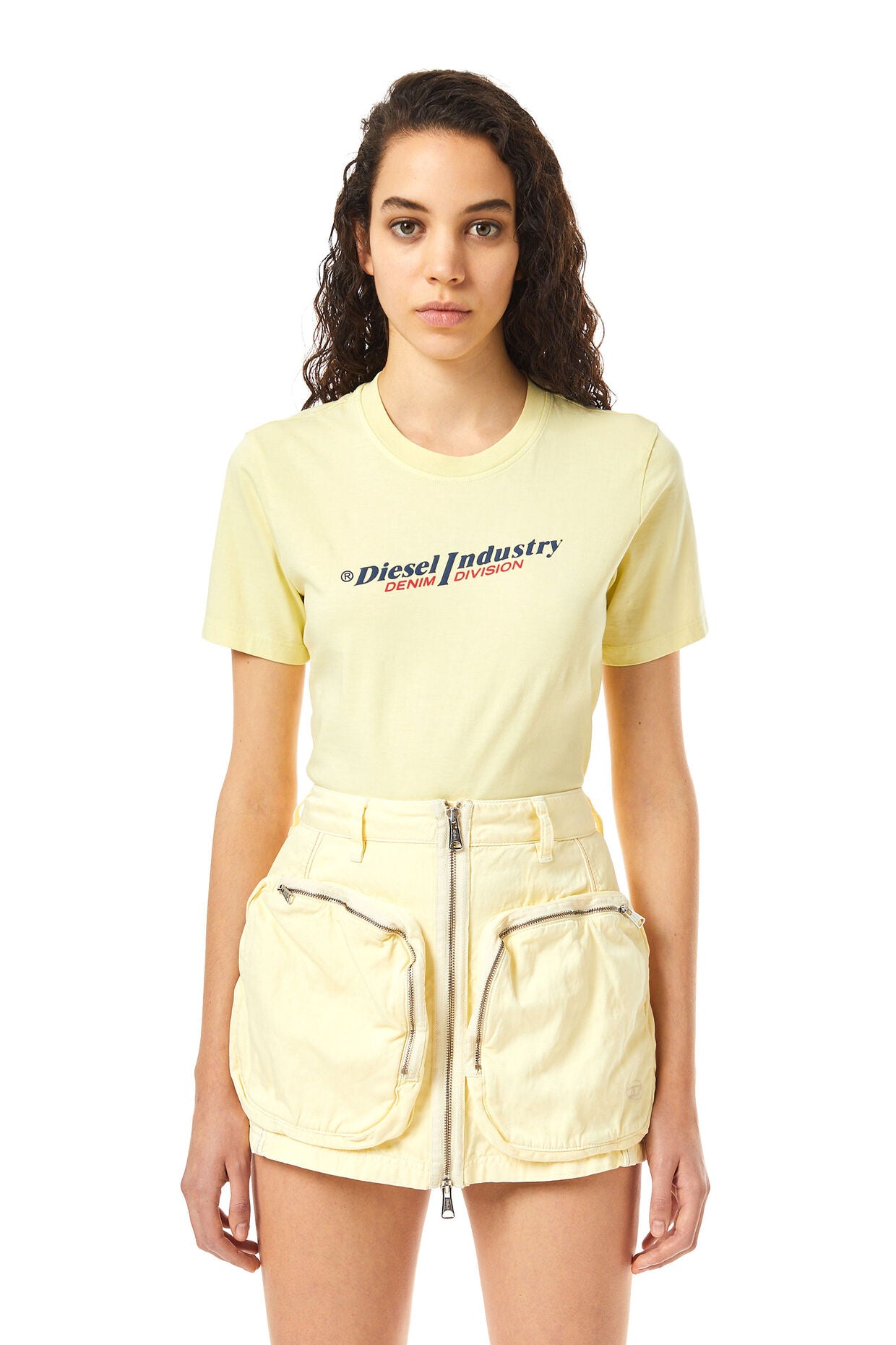 T-SHIRT ΜΕ ΣΤΑΜΠΑ (YELLOW) DIESEL