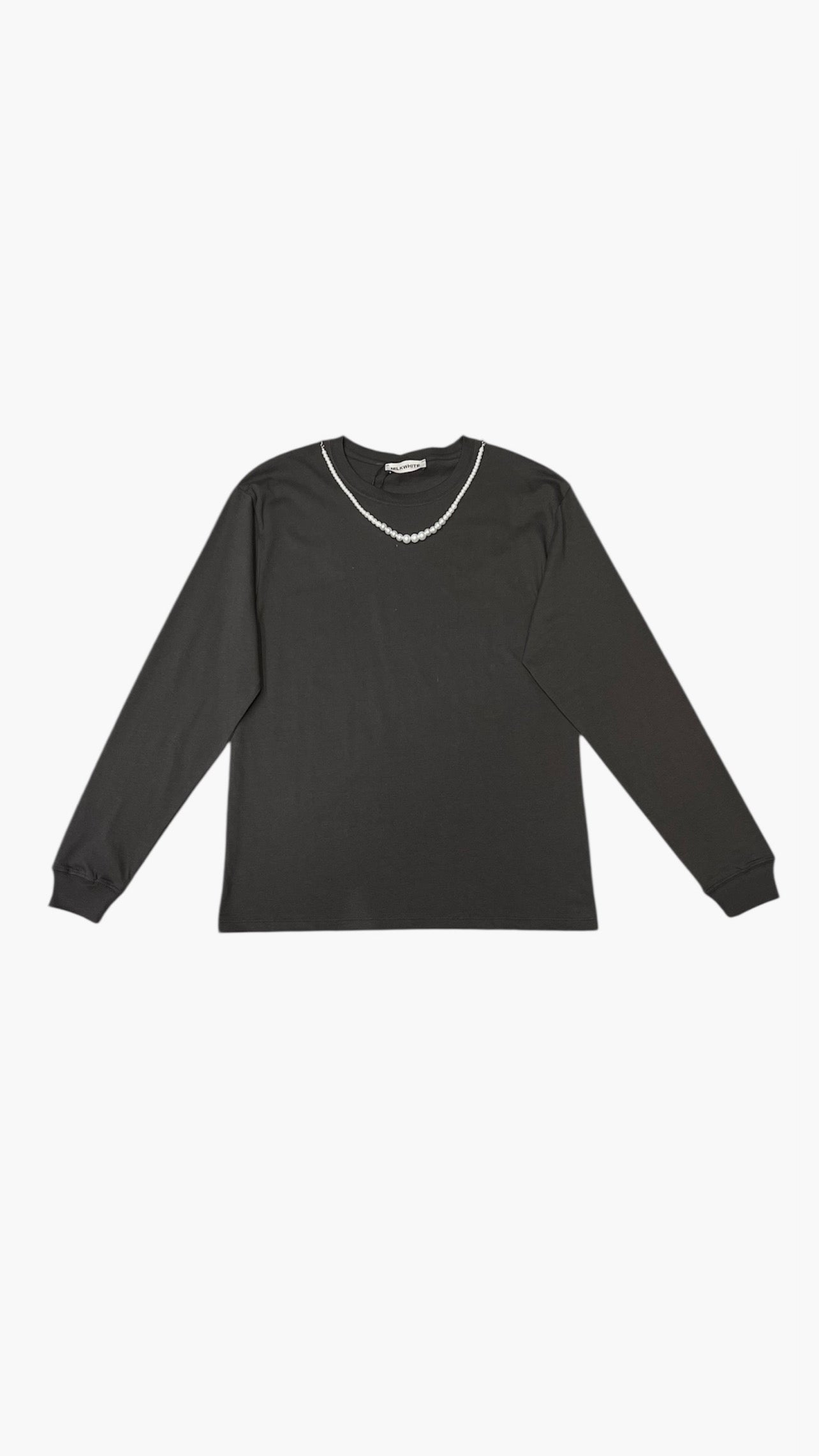 ΜΠΛΟΥΖΑ ΜΕ ΠΕΡΛΕΣ (FADED BLACK) MILKWHITE