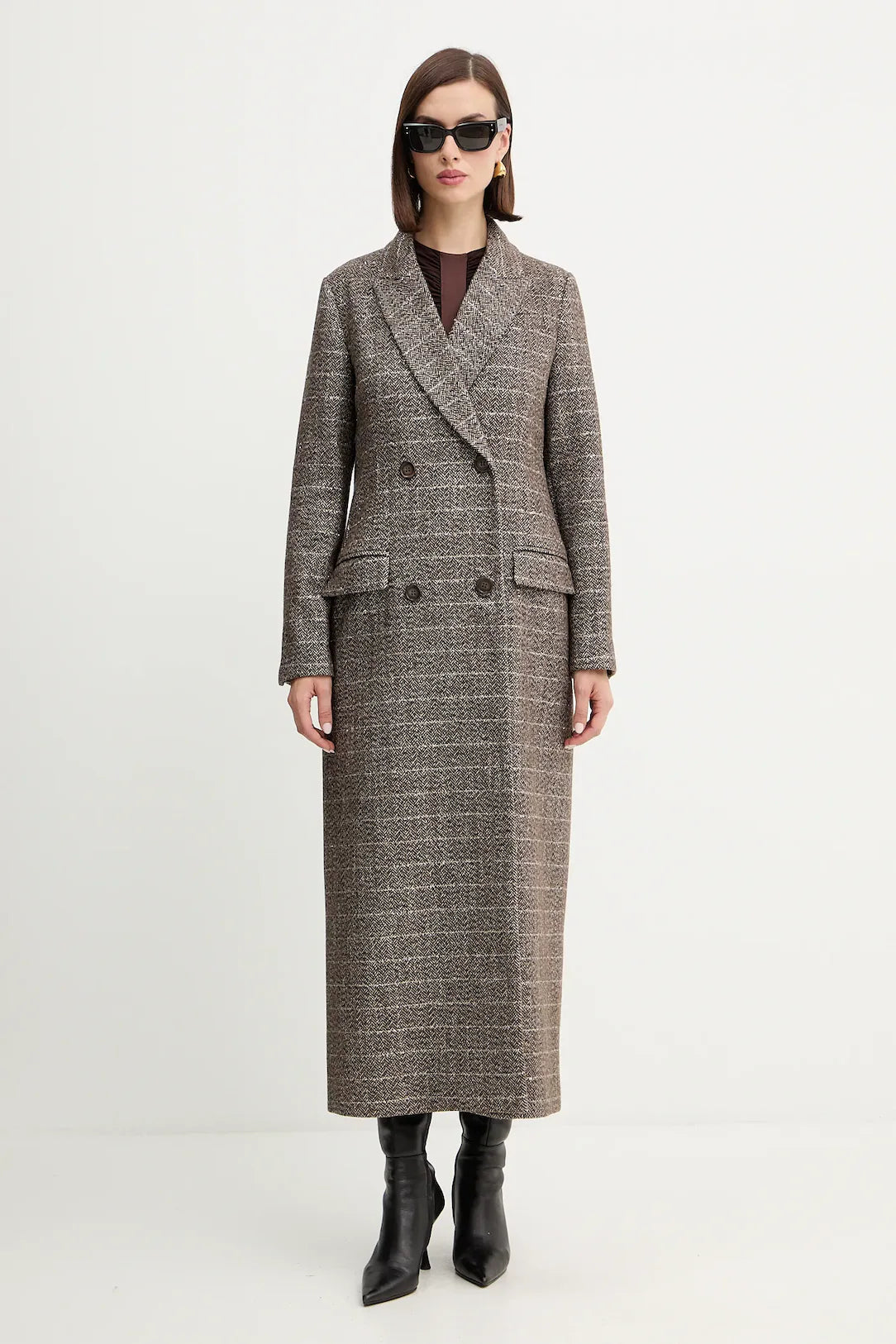 ΜΑΚΡΥ ΠΑΛΤΟ ΑΠΟ ΜΕΙΓΜΑ ΜΑΛΛΙΟΥ ΜΕ LUREX TWINSET MILANO