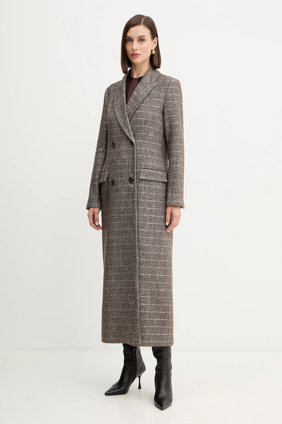 ΜΑΚΡΥ ΠΑΛΤΟ ΑΠΟ ΜΕΙΓΜΑ ΜΑΛΛΙΟΥ ΜΕ LUREX TWINSET MILANO