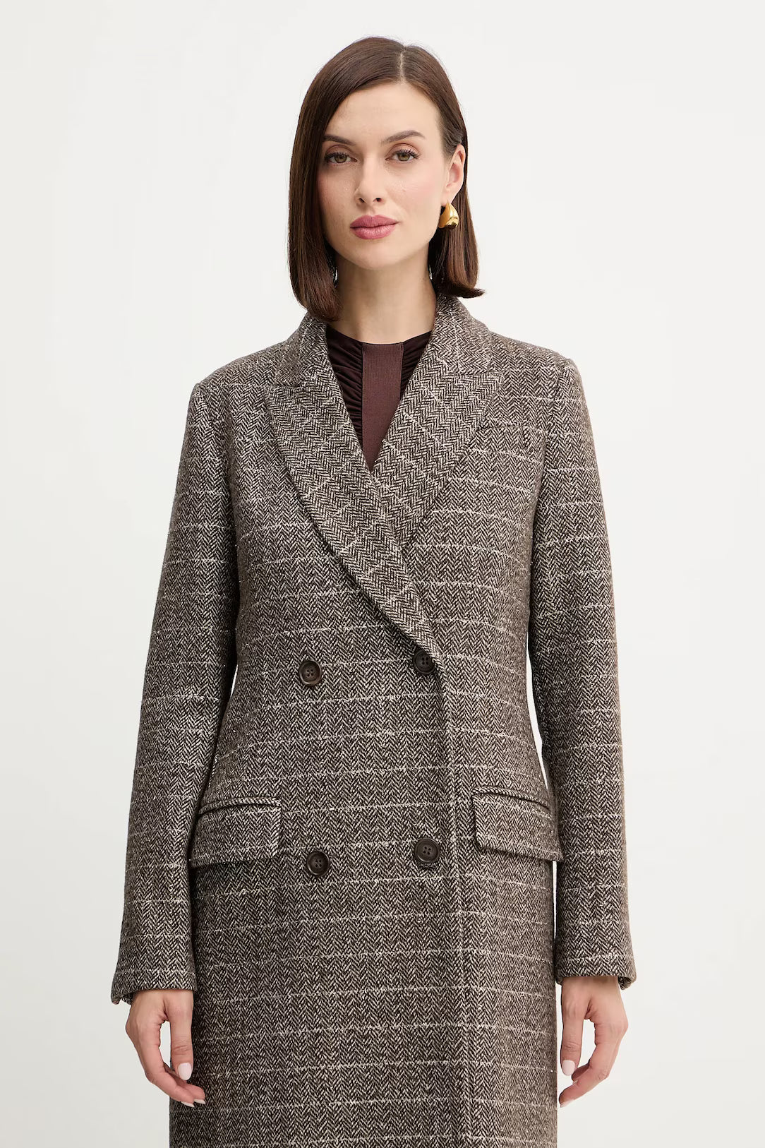 ΜΑΚΡΥ ΠΑΛΤΟ ΑΠΟ ΜΕΙΓΜΑ ΜΑΛΛΙΟΥ ΜΕ LUREX TWINSET MILANO