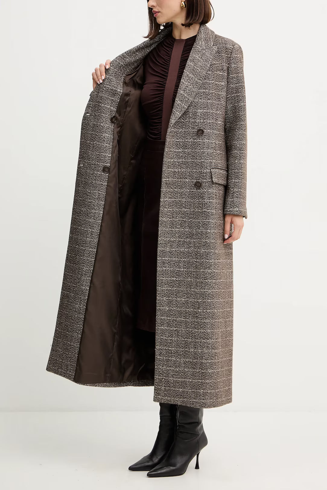 ΜΑΚΡΥ ΠΑΛΤΟ ΑΠΟ ΜΕΙΓΜΑ ΜΑΛΛΙΟΥ ΜΕ LUREX TWINSET MILANO