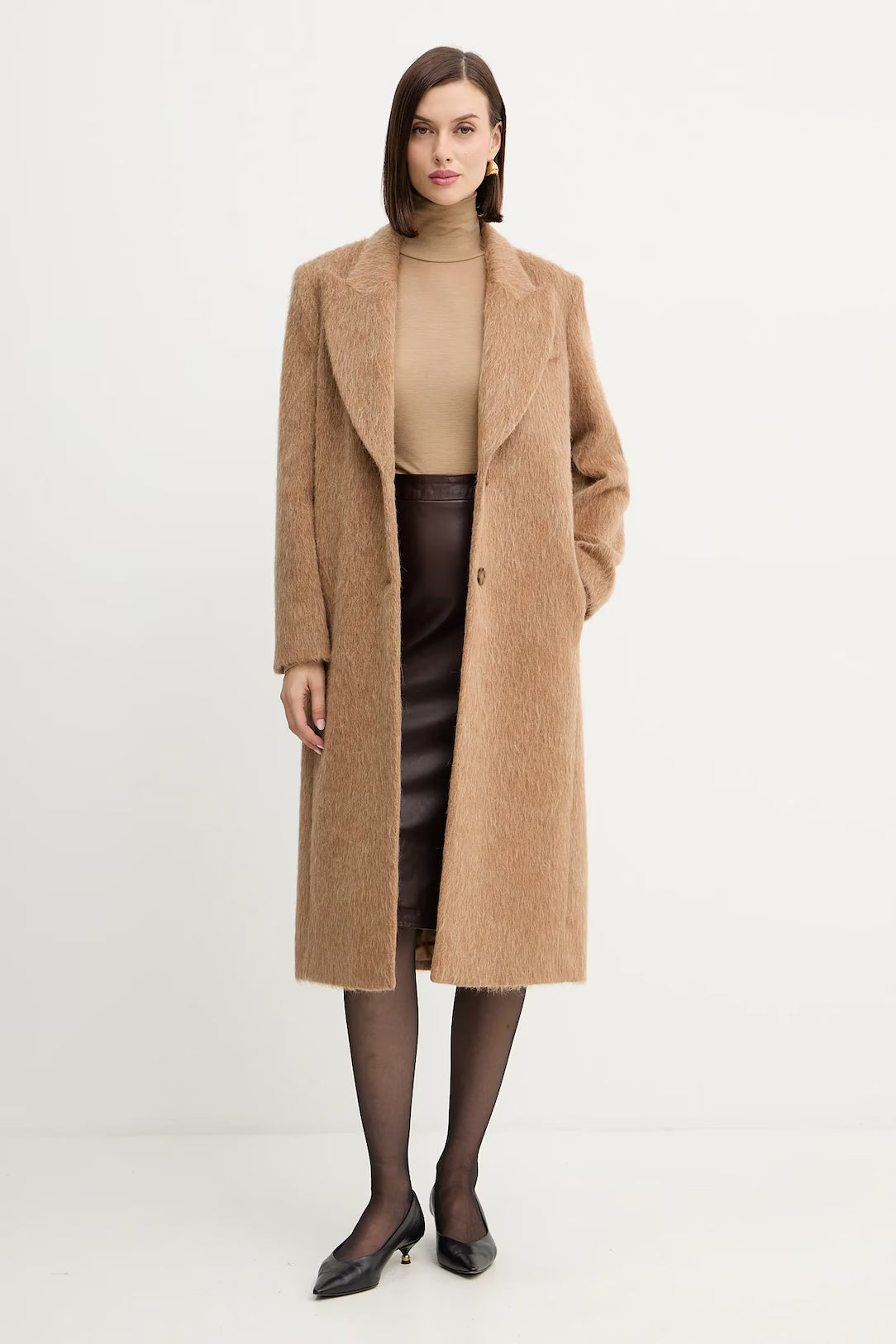 ΜΑΚΡΥ ΜΑΛΛΙΝΟ ΠΑΛΤΟ TWINSET MILANO