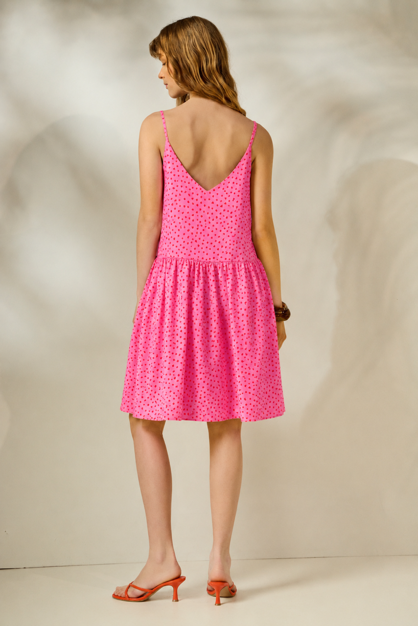 'XENIA' ΚΟΝΤΟ ΦΟΡΕΜΑ (PINK/HEARTS) MAMOUSH