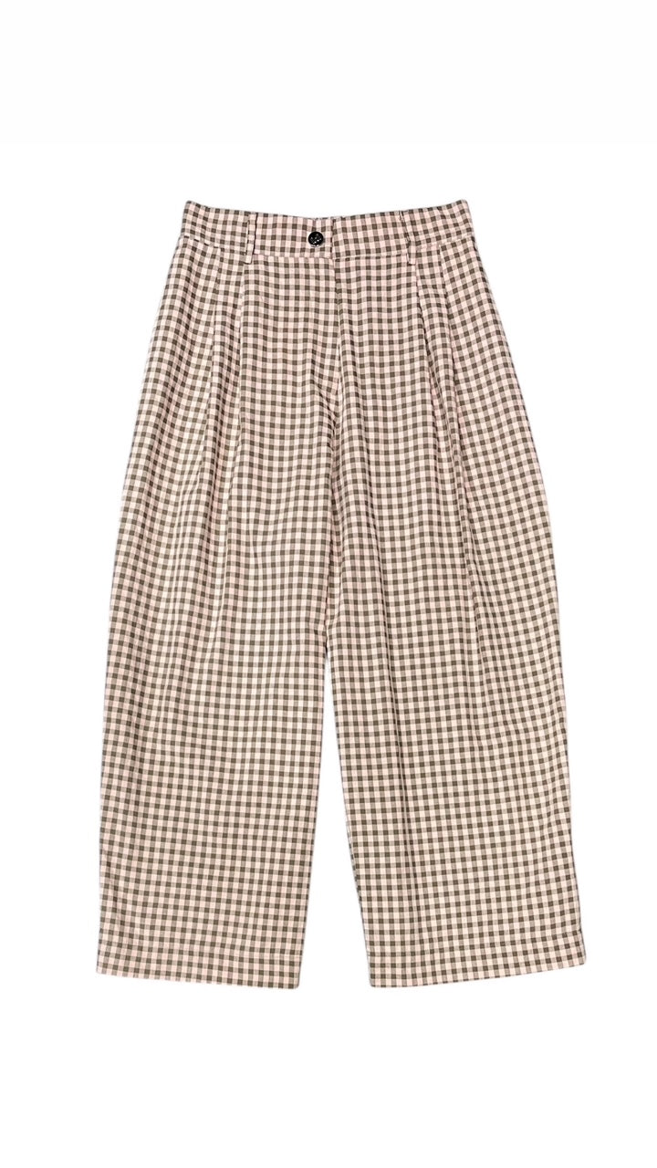 CLASSIC ΠΑΝΤΕΛΟΝΙ ΚΑΡΟ (PINK BROWN VICHY) MILKWHITE