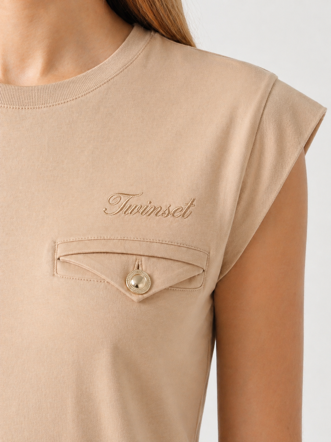 ΒΑΜΒΑΚΕΡΙ ΜΠΛΟΥΖΑ ΜΕ ΤΣΕΠΗ TWINSET