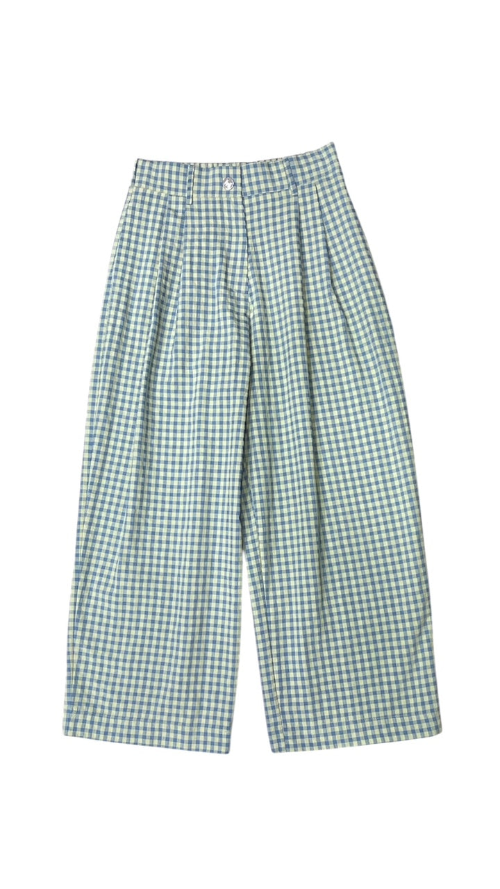 CLASSIC ΠΑΝΤΕΛΟΝΙ ΚΑΡΟ (MINT BLUE VICHY) MILKWHITE