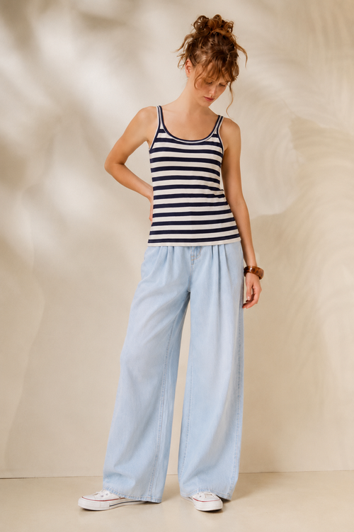'LIA' ΡΙΓ ΤΟΠ (BLUE/STRIPES) MAMOUSH