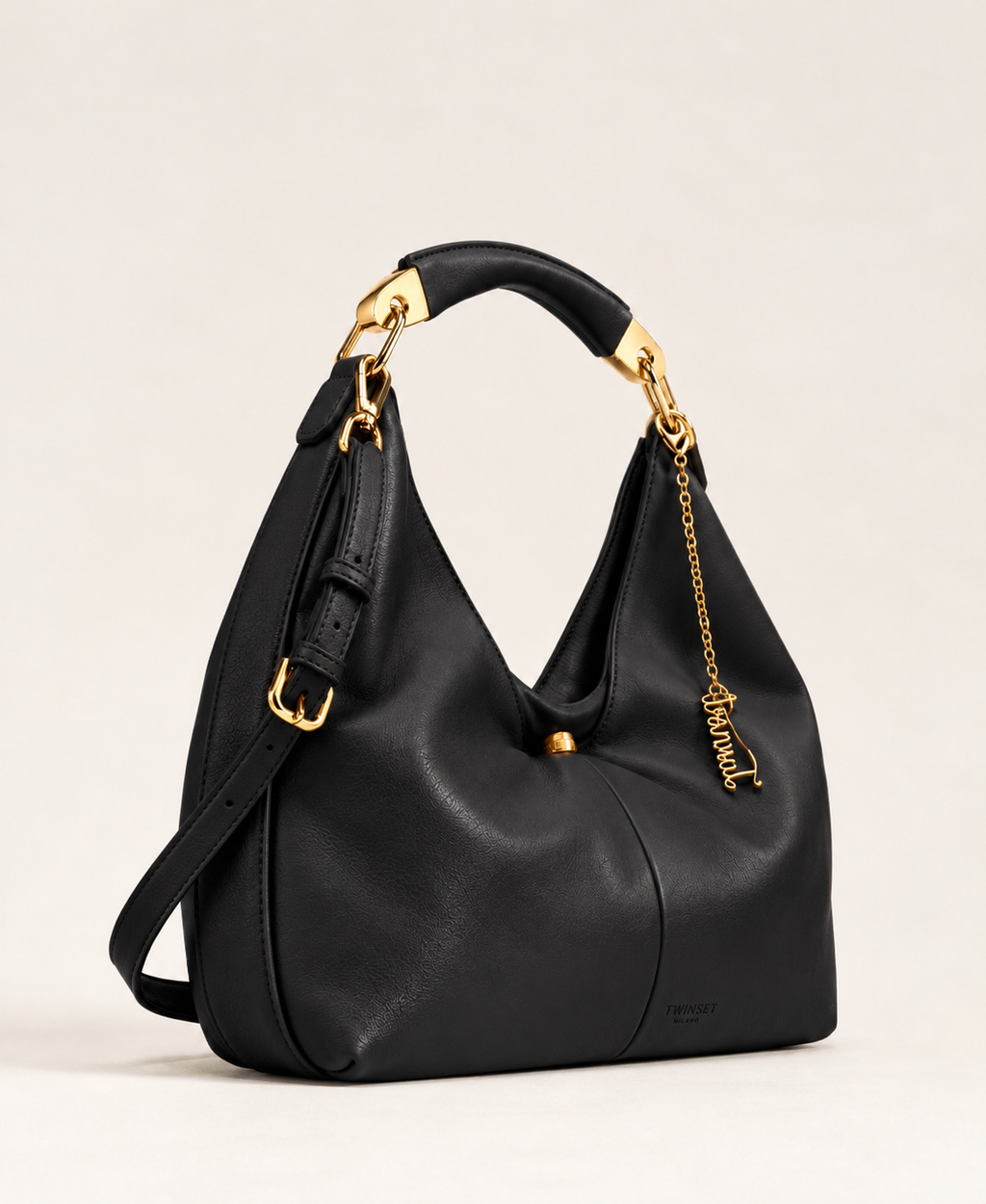 ΜΕΣΑΙΑ HOBO ΤΣΑΝΤΑ ΩΜΟΥ (BLACK) TWINSET