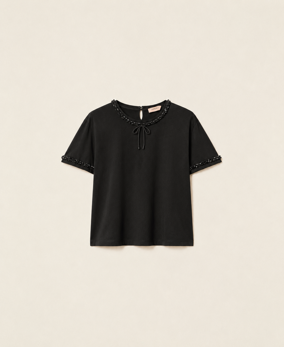 T-SHIRT ΜΕ ΠΑΓΙΕΤΕΣ ΚΑΙ ΦΙΟΓΚΟ TWINSET