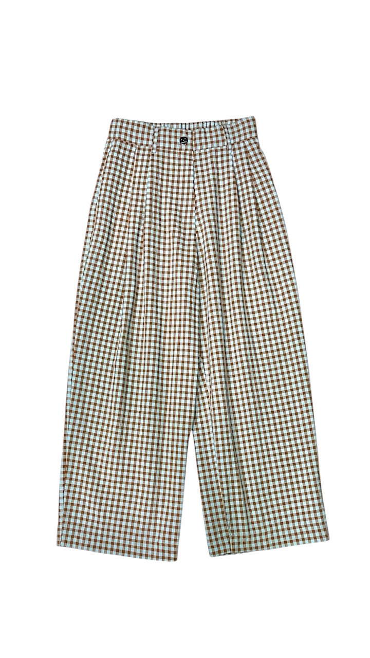 CLASSIC ΠΑΝΤΕΛΟΝΙ ΚΑΡΟ (MINT BROWN VICHY) MILKWHITE