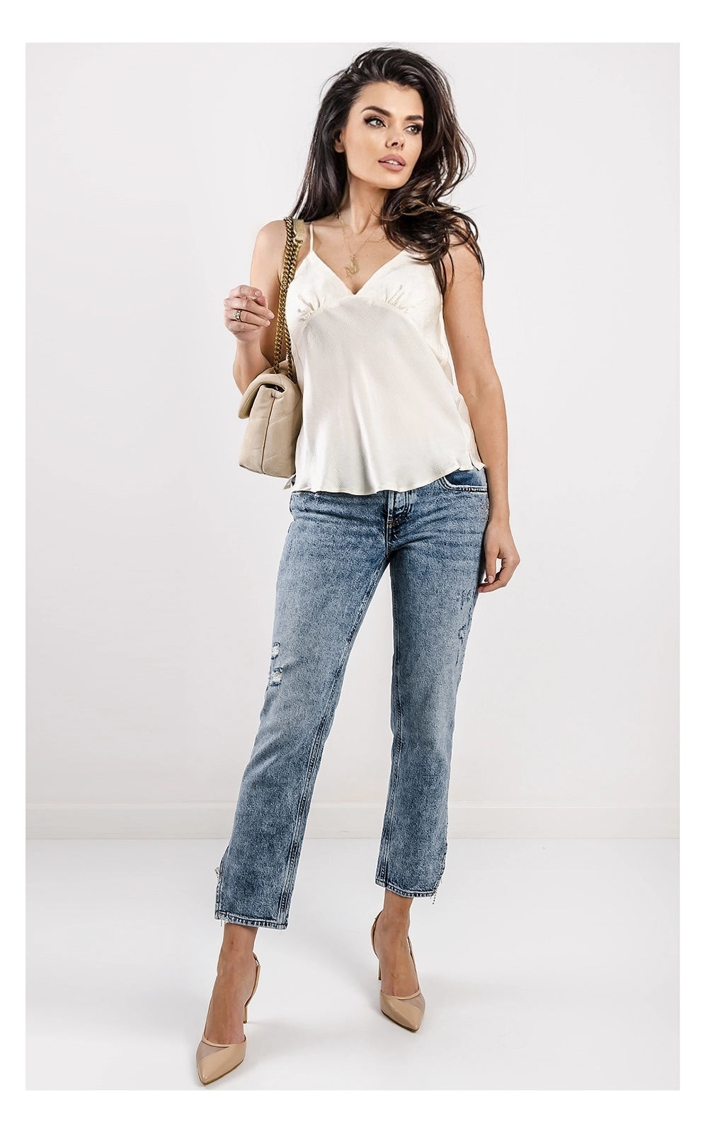 ΣΑΤΕΝ ΤΟΠ (ECRU) TWINSET