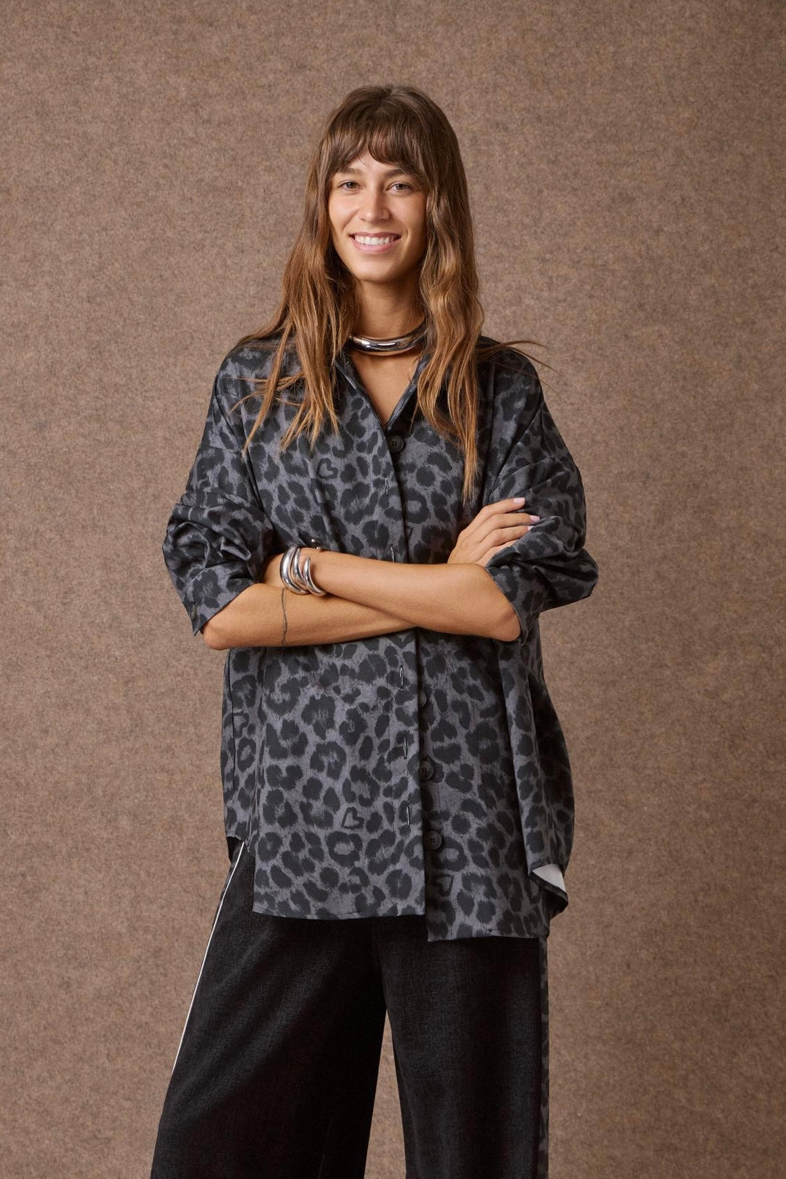 'DORIS' ANIMAL PRINT OVERSIZED ΠΟΥΚΑΜΙΣΟ MAMOUSH