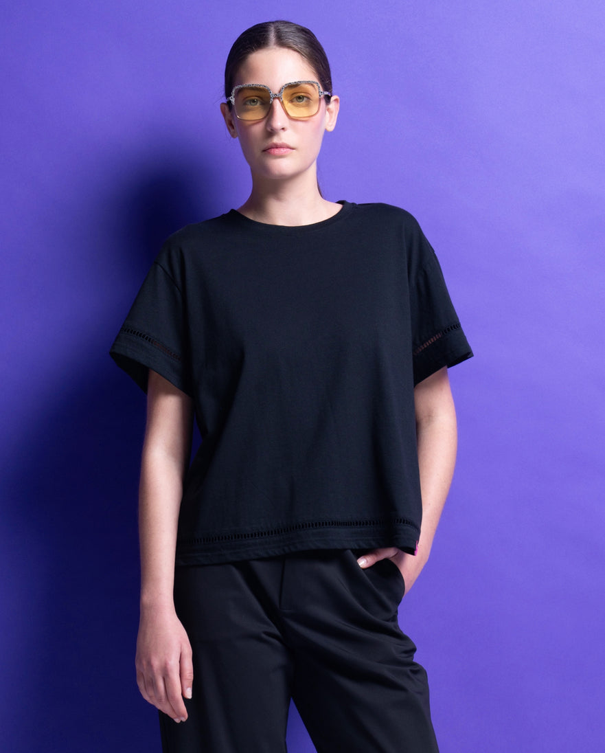 T-SHIRT ΜΟΝΟΧΡΩΜΑ (BLACK) MAMOUSH
