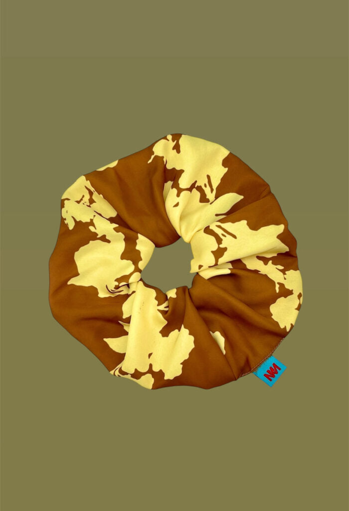 SCRUNCHIES (CHOCOLA/YELLOW) MAMOUSH