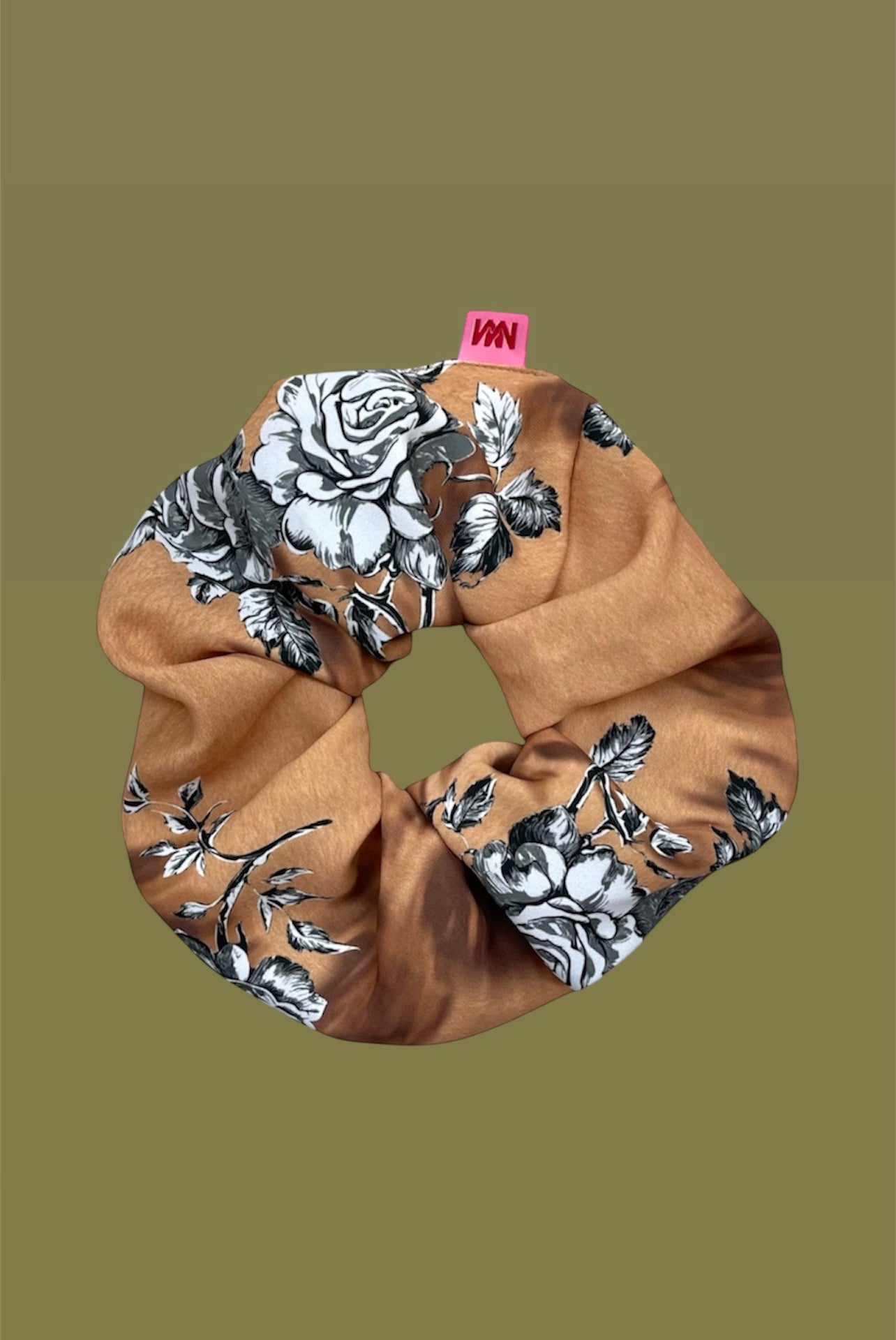 SCRUNCHIES ANIMAL PRINT (MOCHA FLORAL) MAMOUSH