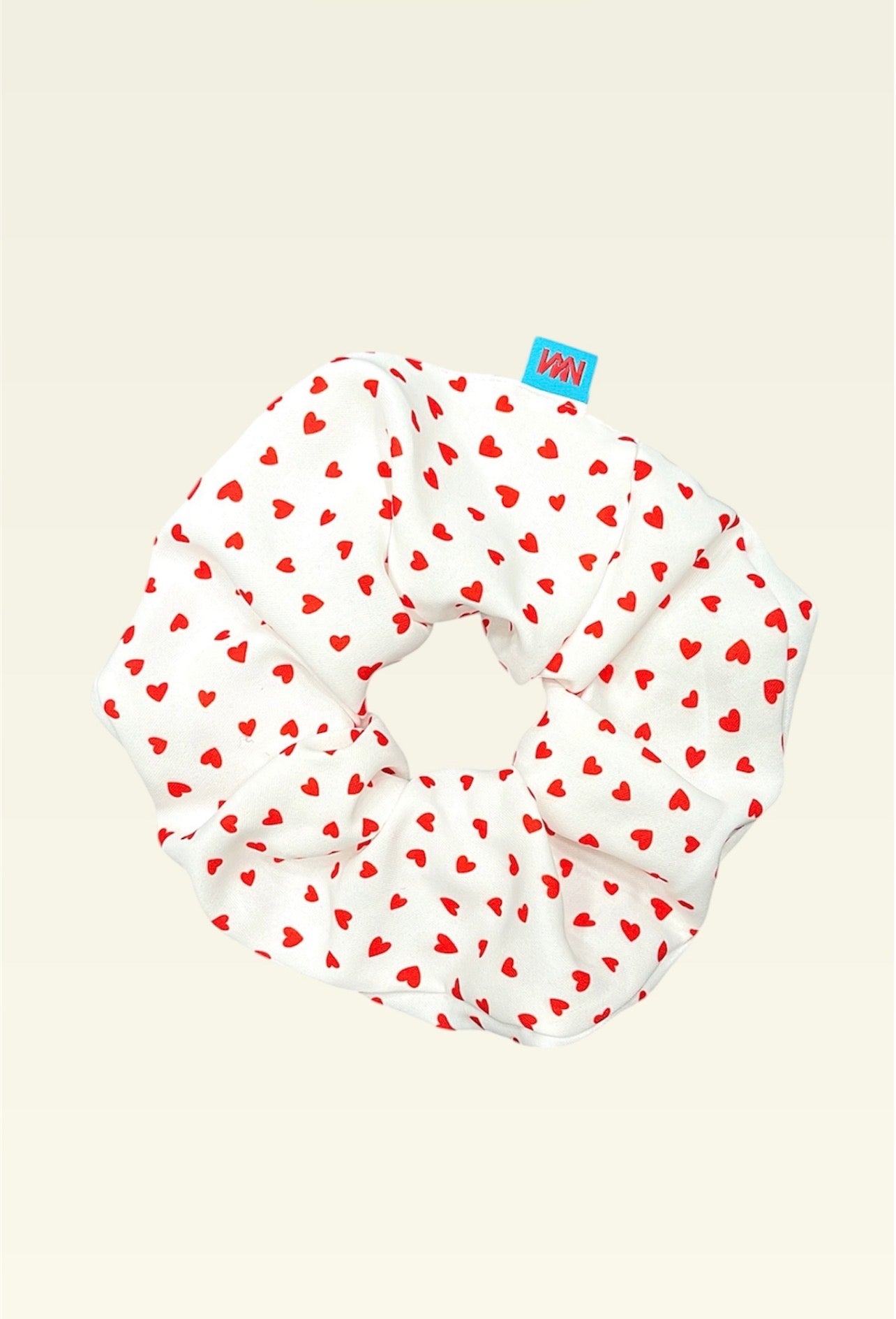SCRUNCHIES (WHITE/HEARTS) MAMOUSH