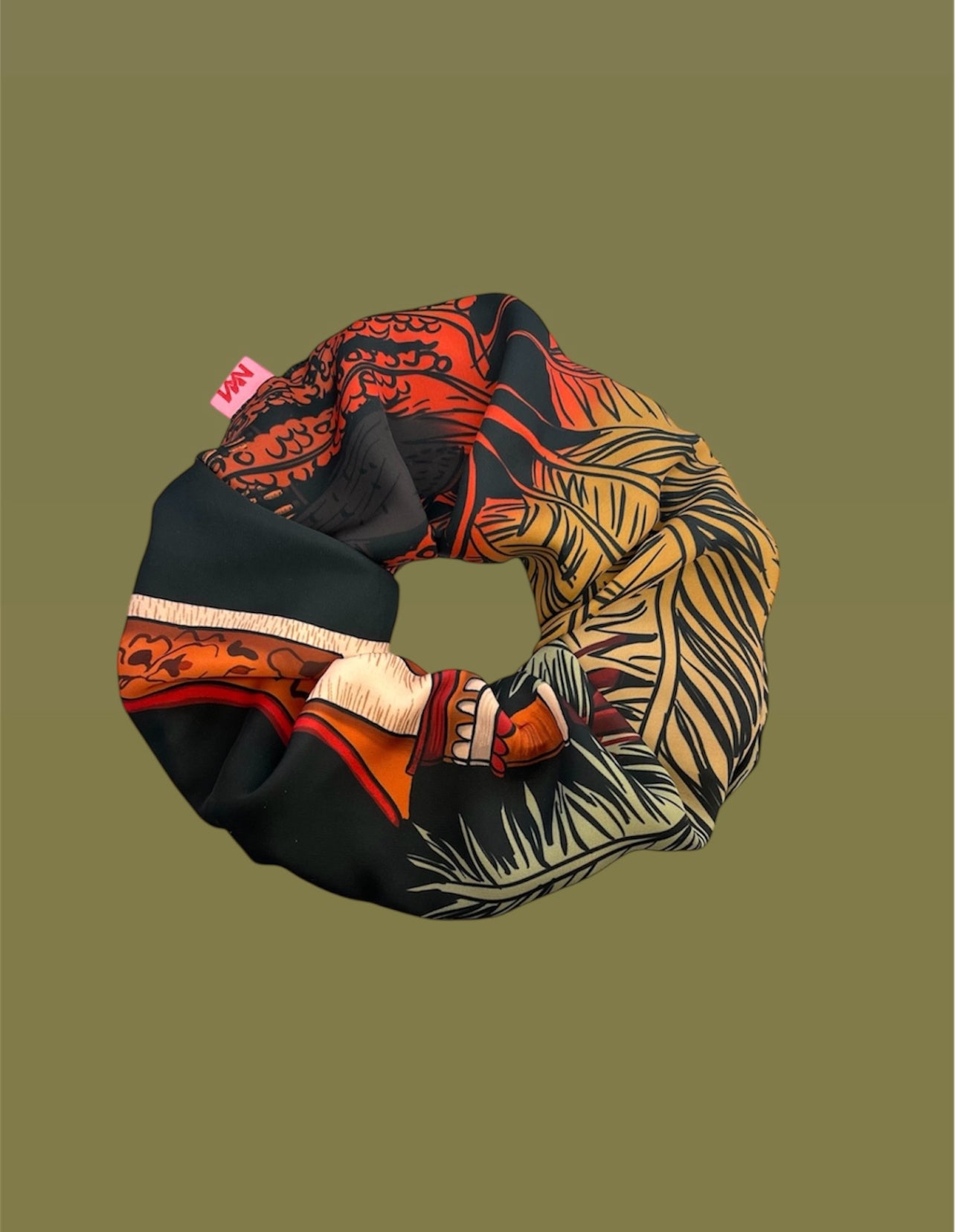 SCRUNCHIES (BLACK PALM TREE) MAMOUSH