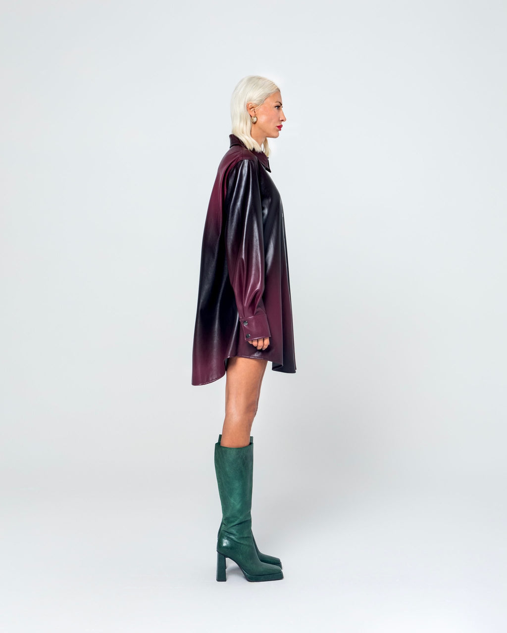 ANGELA ΔΕΡΜΑΤΙΝΟ ΚΟΝΤΟ ΦΟΡΕΜΑ (DEGRADE BURGUNDY) MAMOUSH