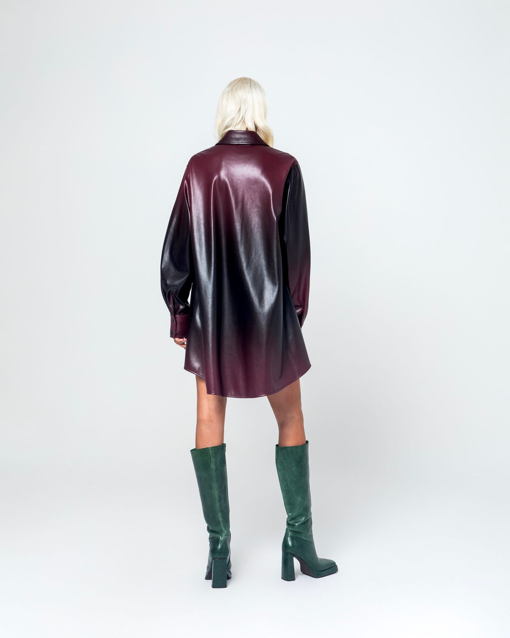 ANGELA ΔΕΡΜΑΤΙΝΟ ΚΟΝΤΟ ΦΟΡΕΜΑ (DEGRADE BURGUNDY) MAMOUSH