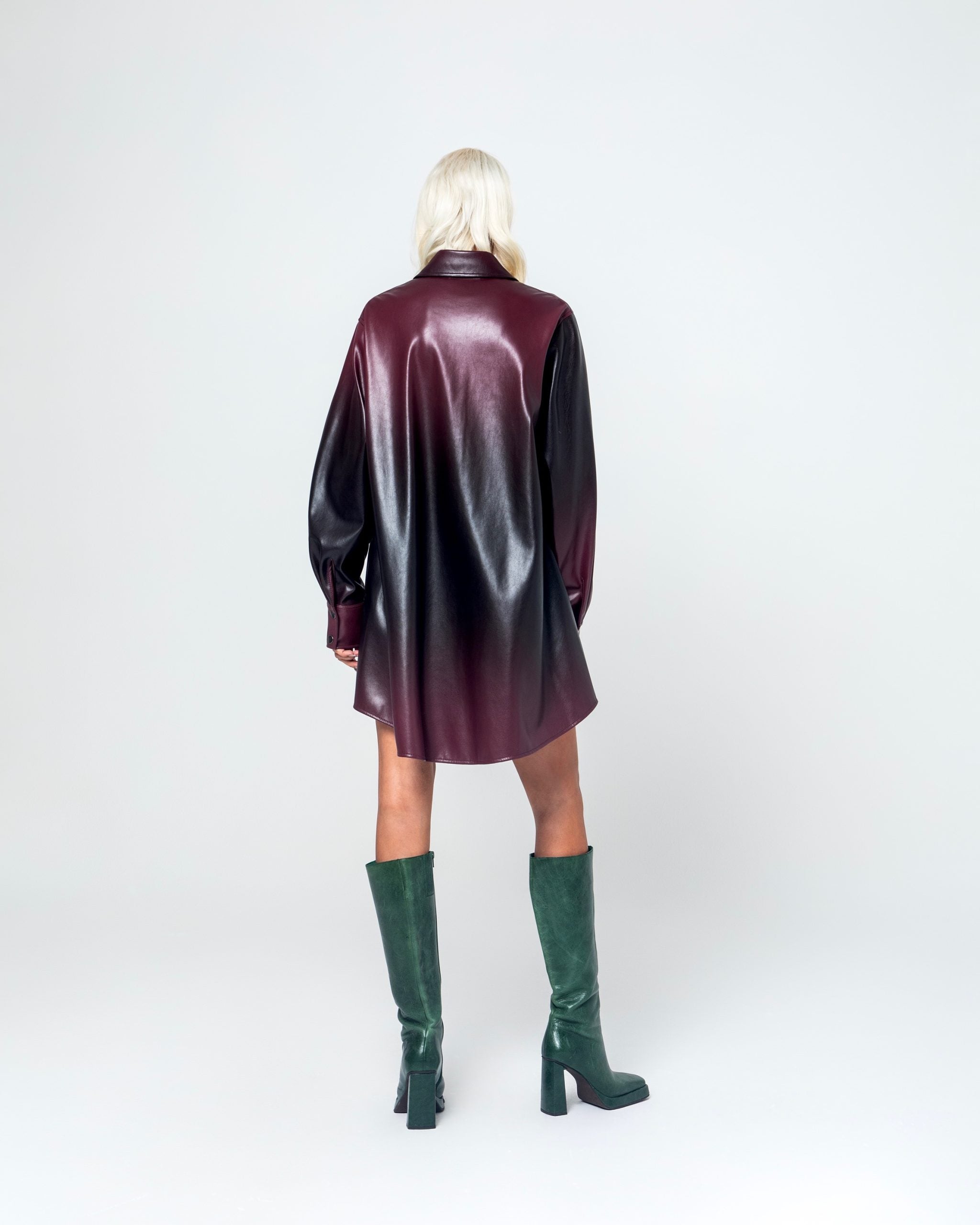 ANGELA ΔΕΡΜΑΤΙΝΟ ΚΟΝΤΟ ΦΟΡΕΜΑ (DEGRADE BURGUNDY) MAMOUSH